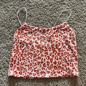 xs, orange, spaghetti strap tank top